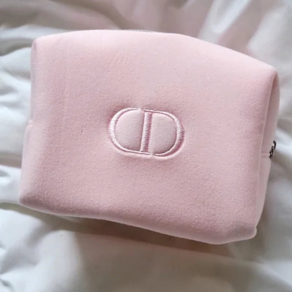 Dior super soft velour makeup bag. Brand new, includes regular size makeup
